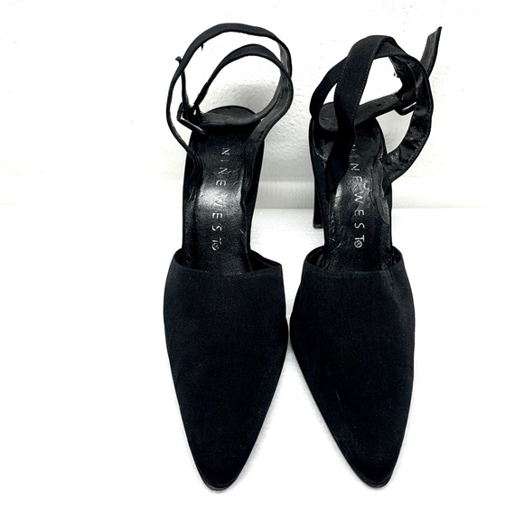 Vintage Nine West Ankle Strap Pointed Toe Heels - Picture 3 of 8